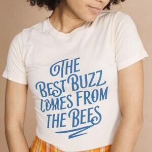 The Bee & The Fox Womens Best Buzz Comes From The Bees T-Shirt Large